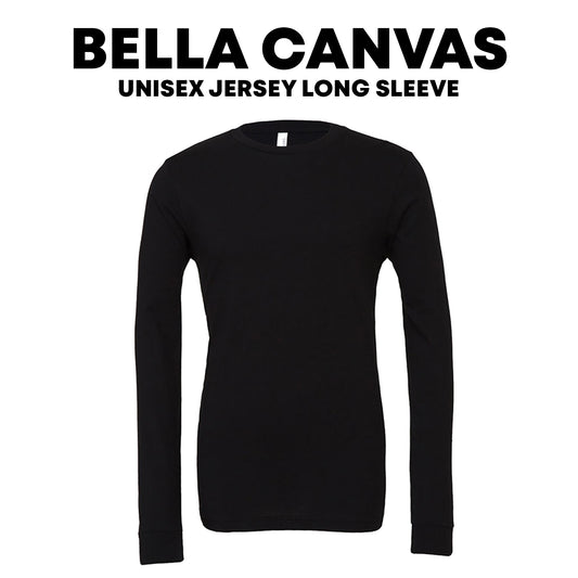 BELLA + CANVAS Unisex Jersey Long Sleeve Tee - 3501 - Print Size 12"x16"