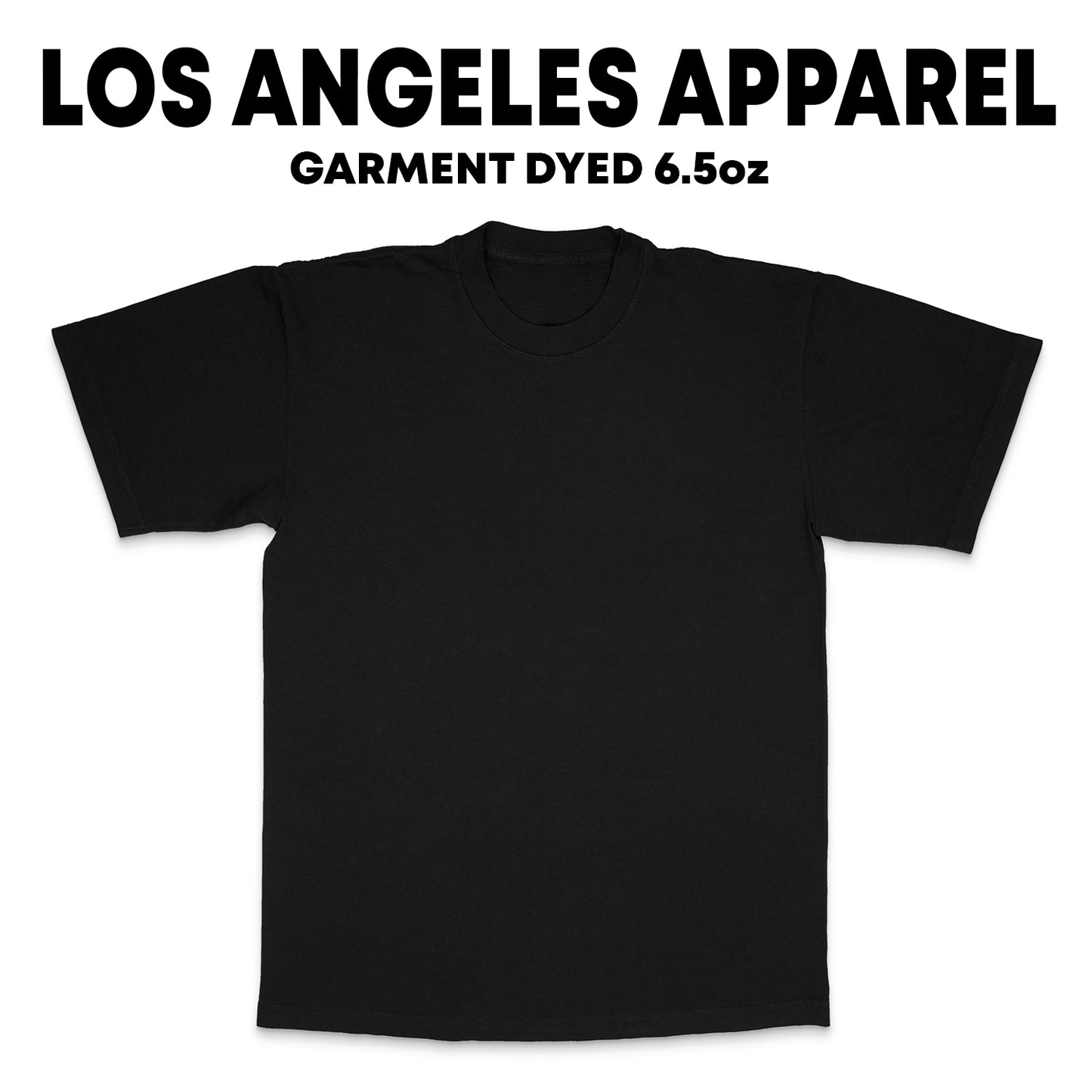 Los Angeles Apparel 1801GD - 6.5oz Garment Dye Crew Neck T-Shirt - Print Size 16"x21" (Jumbo)