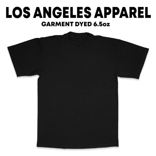 Los Angeles Apparel 1801GD - 6.5oz Garment Dye Crew Neck T-Shirt - Print Size 16"x21" (Jumbo)