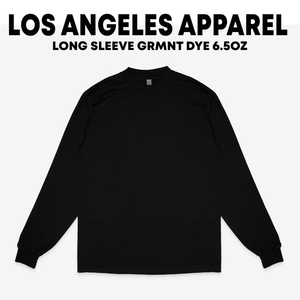 Los Angeles Apparel 1807GD - 6.5oz Long Sleeve Garment Dye Crew Neck T-Shirt 16x21 (JUMBO)