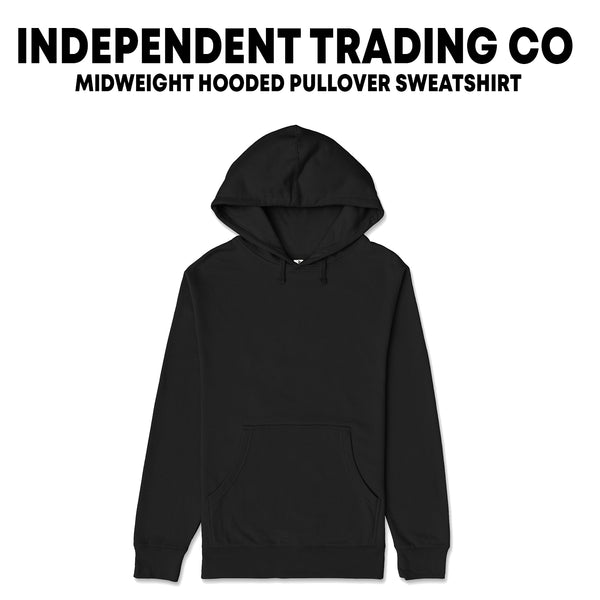 Independent Trading Midweight Hooded Sweatshirt - SS4500 - Print Size 16"x18" (Jumbo)